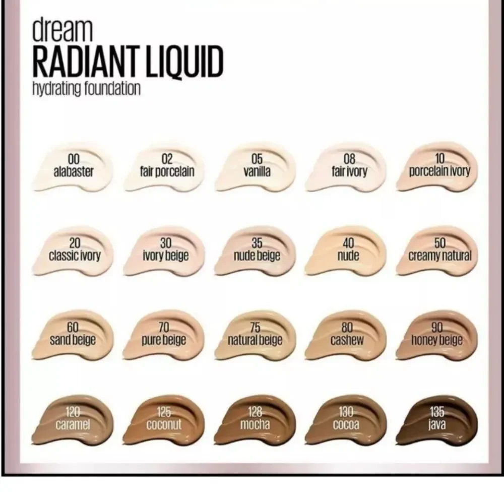 Maybelline Dream Radiant Liquid Foundation 135 JAVA